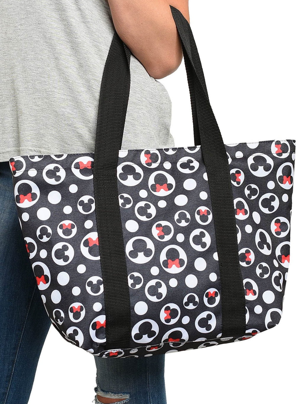 Black Zippered Tote Bag Z418