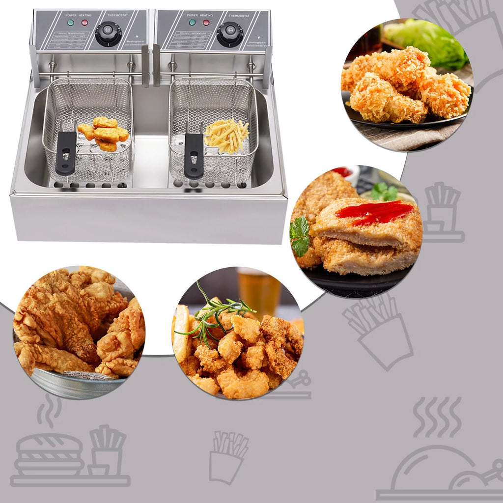 5000W 12L Stainless Steel Electric Deep Fryer I9373