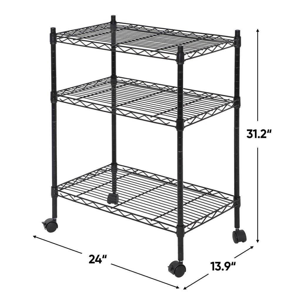 Rolling Kitchen Cart Black I555