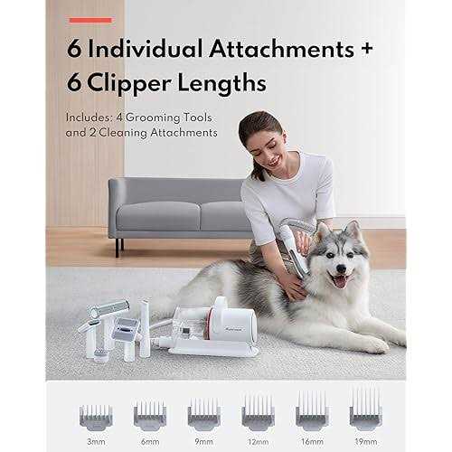 Ultra Quiet Pet Vacuum 6 Tool Grooming Kit B38604