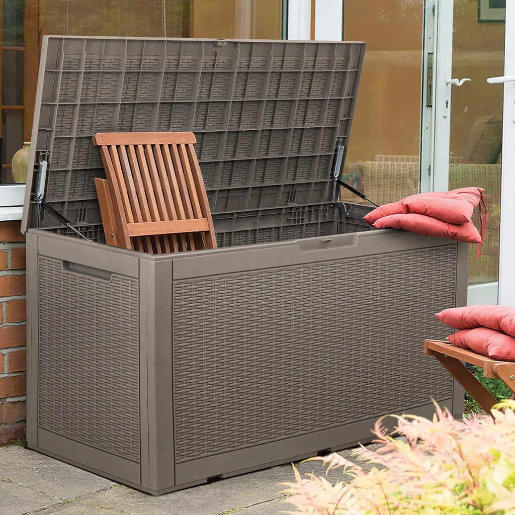 100 Gallon Black Plastic Resin Storage Box L23468