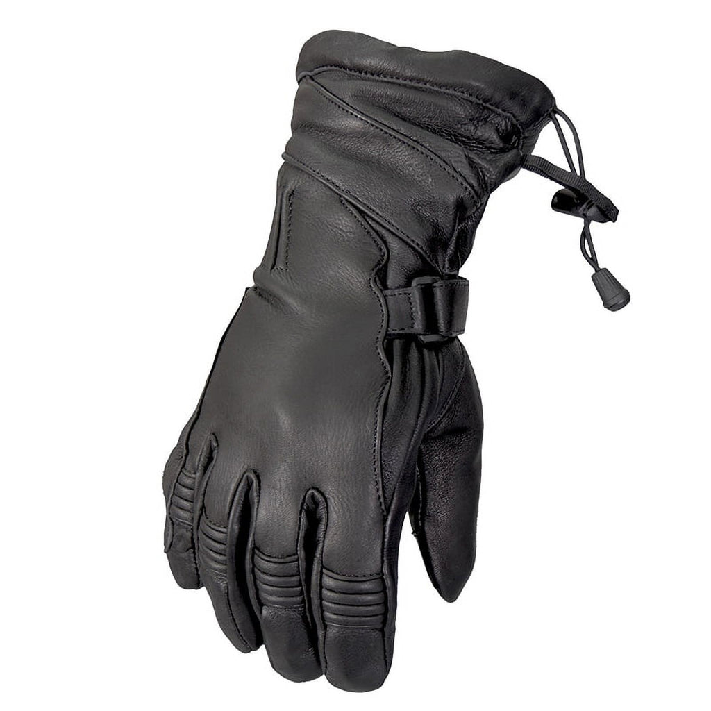 Black Deerskin Leather Gauntlet Gloves C5245