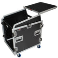 12U Rack Front Load 13U Top Mixer DJ Combo Flight Case with Laptop Shelf and Casters H99278