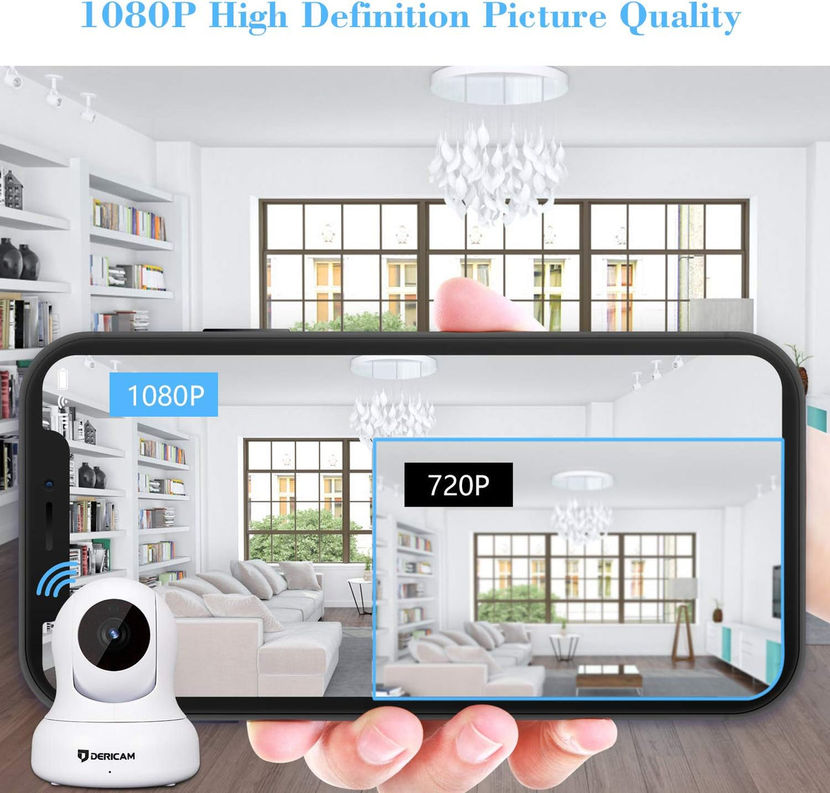 White 1080P Home Security Camera S4555