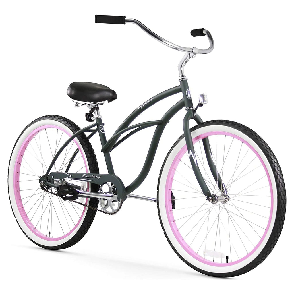 Army Green 26 Womens Beach Cruiser Bicycle I680