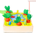 Montessori Wooden Toys Carrot Harvest Magnetic Fishing Game F984081
