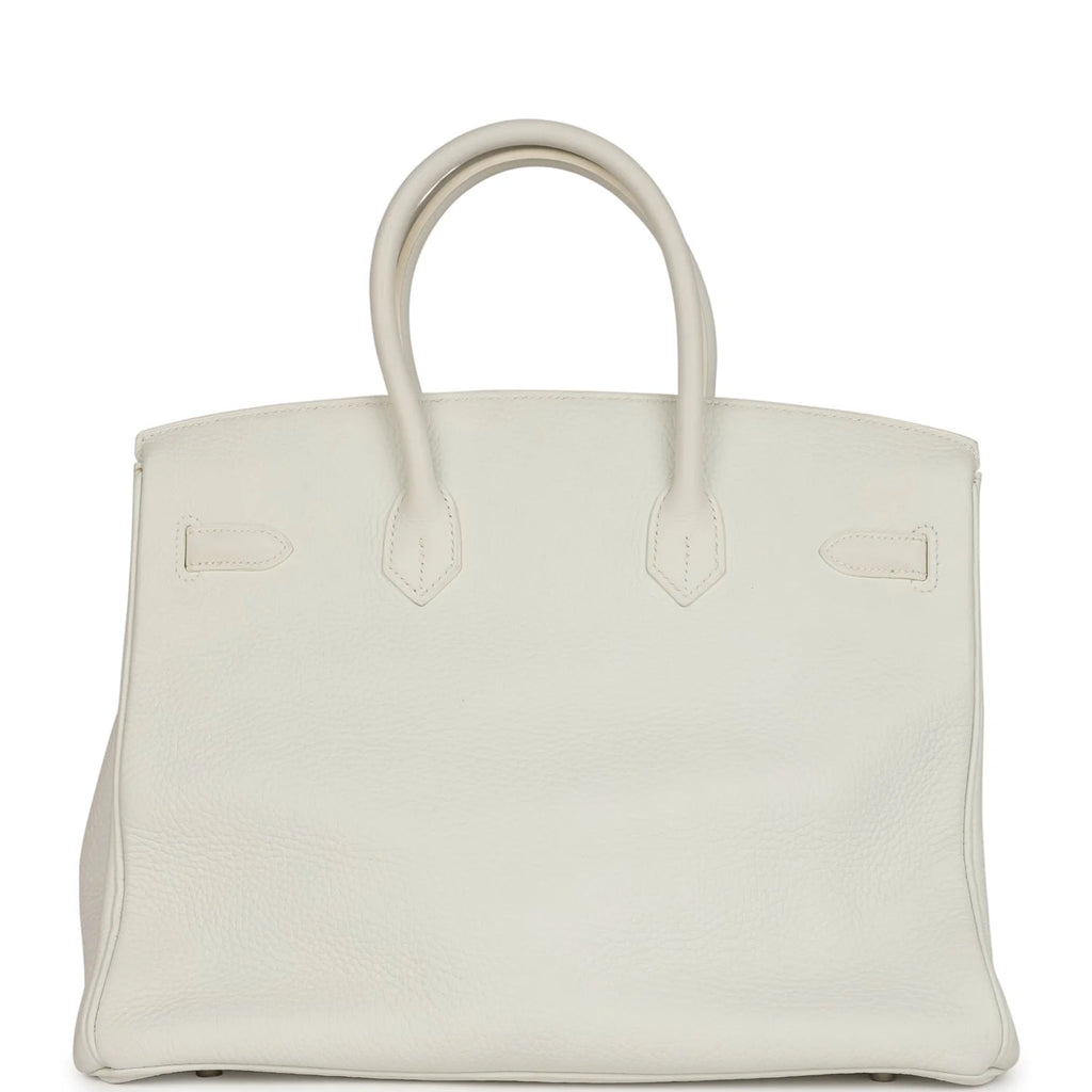 White Togo Leather Handbag T9175