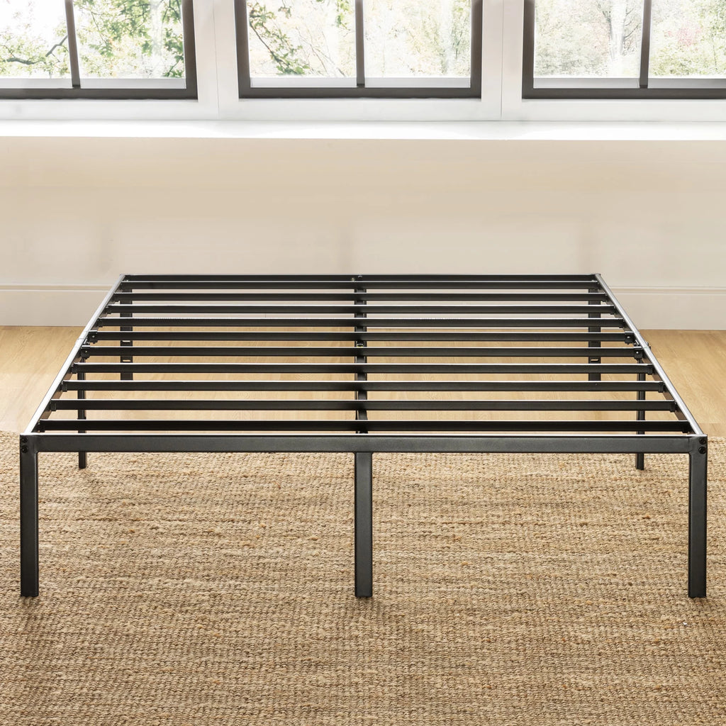 14" Black Metal Platform Bed Frame W444518