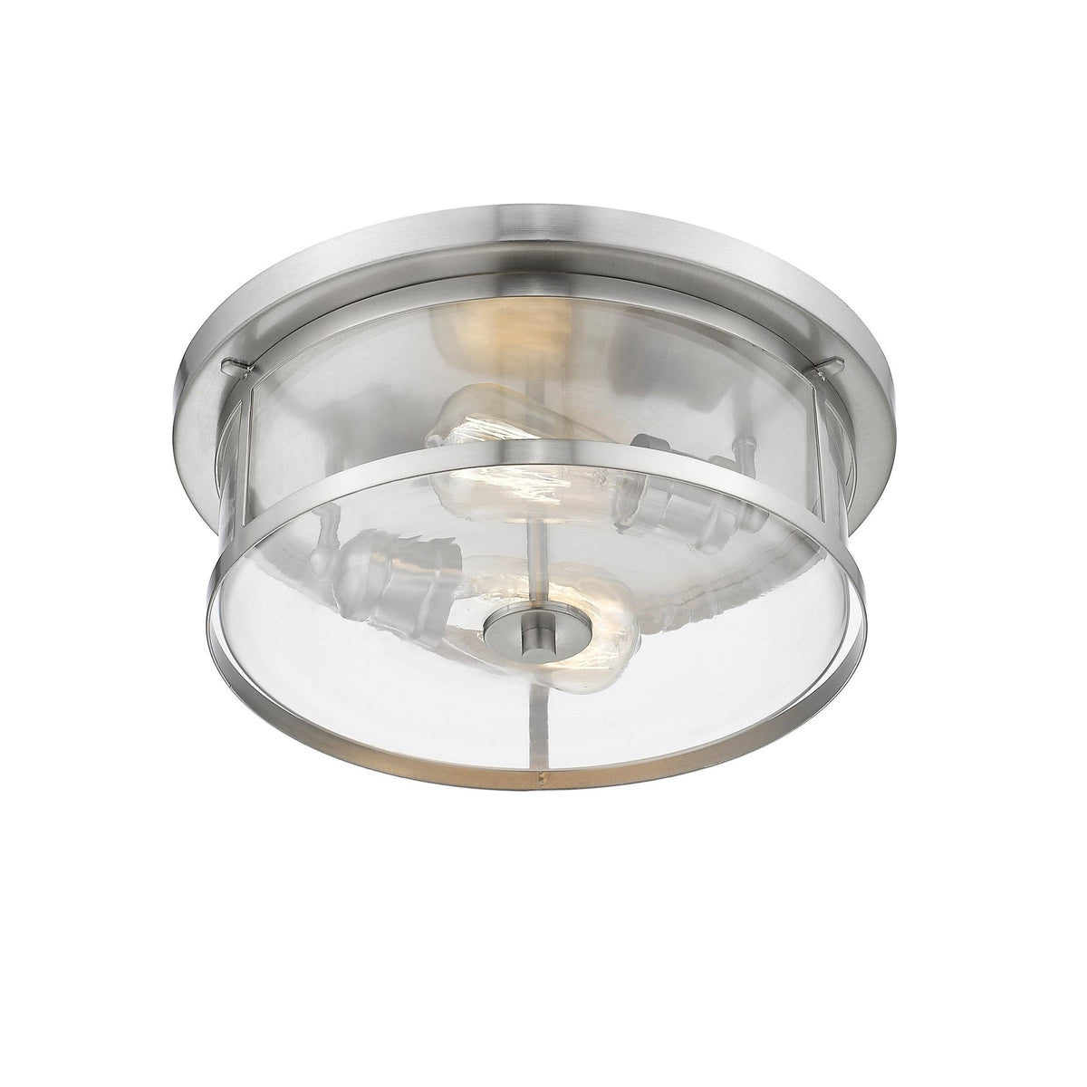 Silver Steel Flush Mount W10477