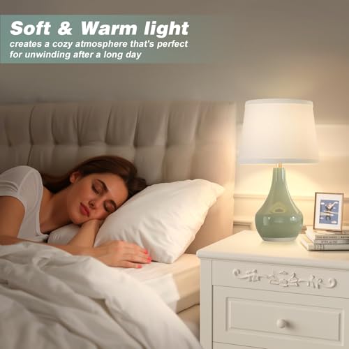 Modern Ceramic Table Lamps Set of 2 Grey Q642