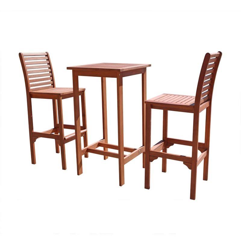 3 Piece Wood Patio Dining Set Q180