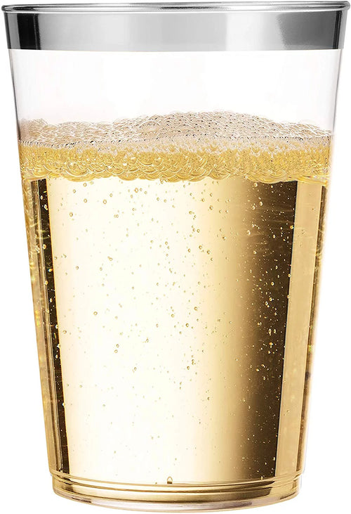 100 Silver Plastic Cups 14 Oz U40524