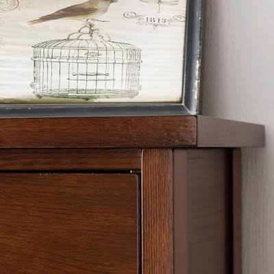 Brown Slatted Bookcase F124042