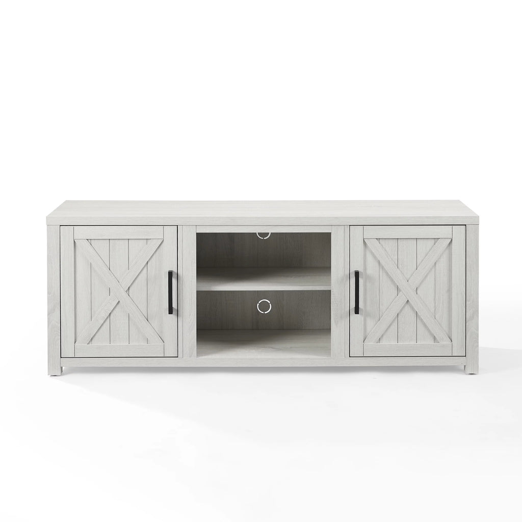 White Modern Wood TV Stand C8946