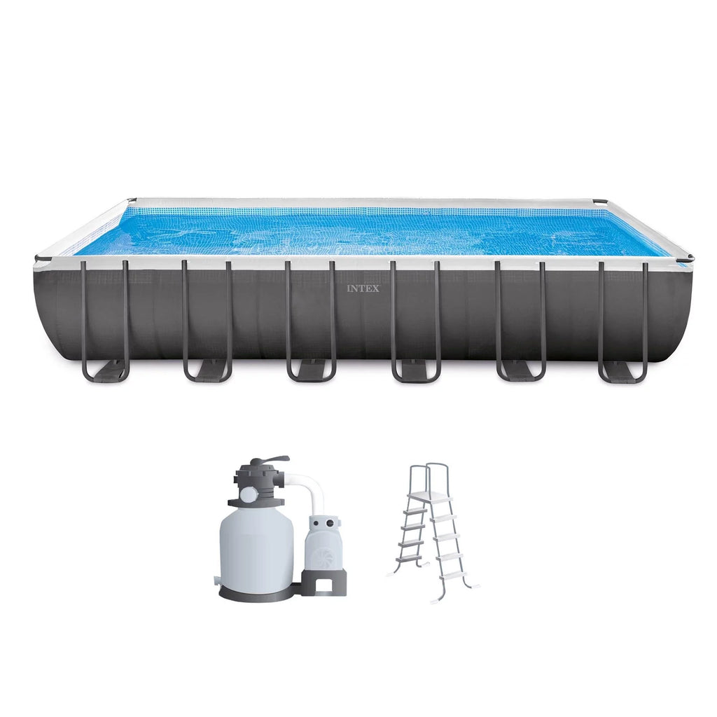 32' x 16' x 52 Rectangular Frame Swimming Pool with Pump L192192