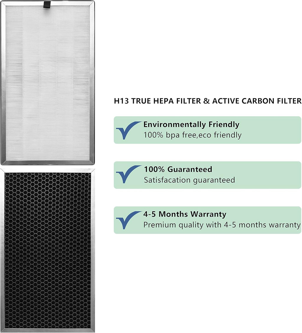 Replacement Filter, 3 in 1 with Pre-filter, H13 True HEPA Filter and Activated Carbon, 2 Pack A277