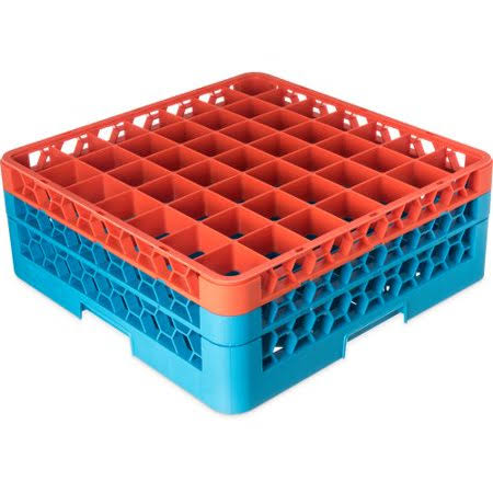 49-Compartment Glass Rack with 2 Extenders, Blue N75181