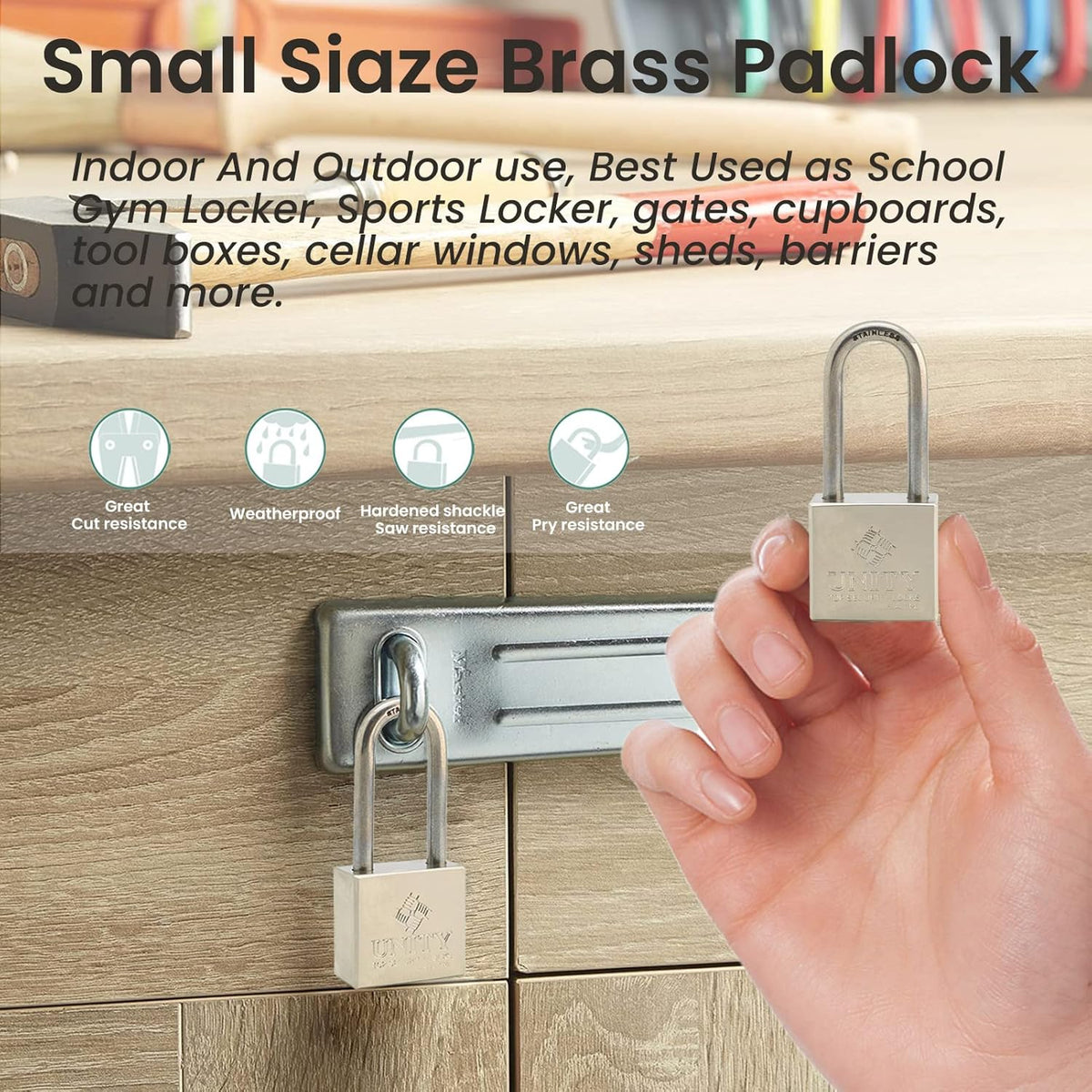 24 Pack Brass Keyed Alike Padlock with Long Shackle R57968