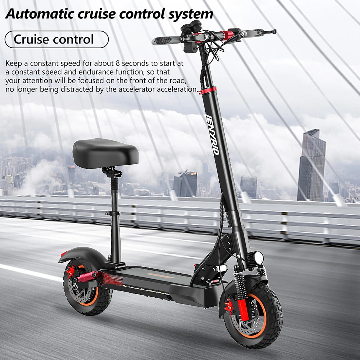 Foldable Electric Scooter with Seat L476135