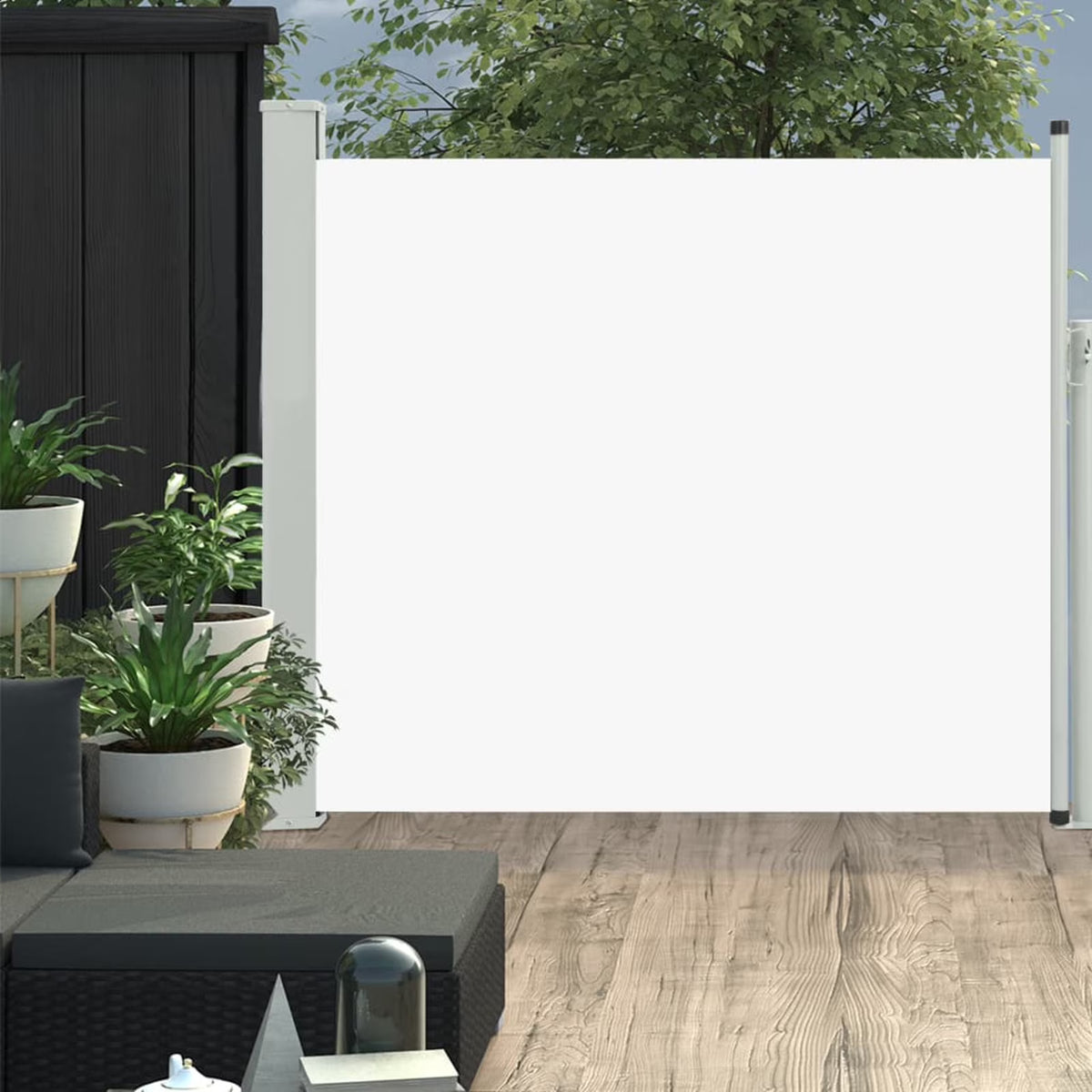 Cream Retractable Side Awning 39.4"x118.1" E5696