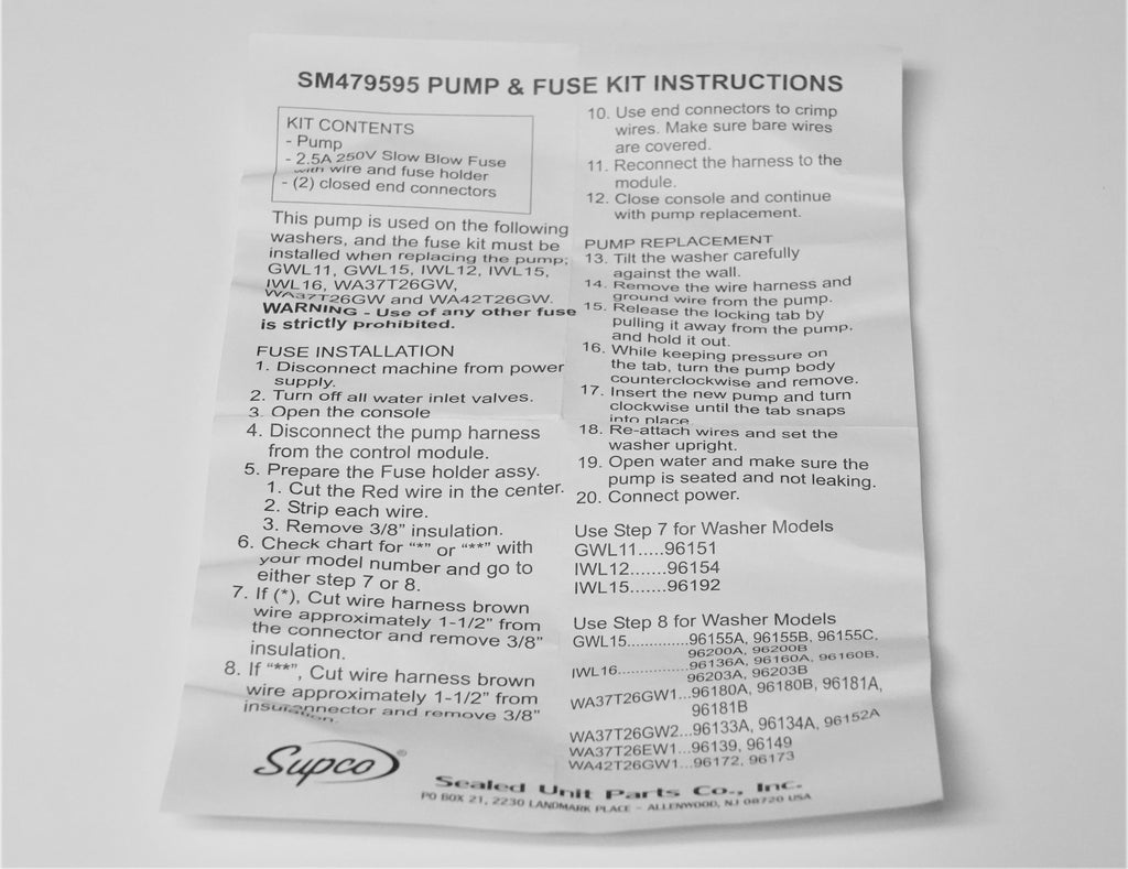 Pump and Fuser Kit R936682
