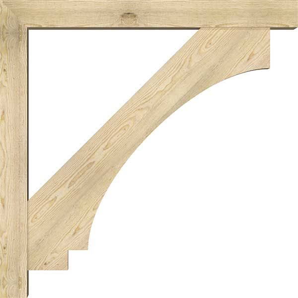 6x22W x 44x22D x 44x22H Rough Sawn Bracket with Offset Brace, Douglas Fir A89709