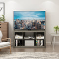 French Oak Grey TV Stand Bookshelves U756