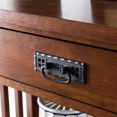 Brown Slatted Bookcase F124042