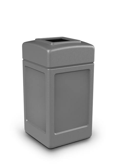 42-Gallon Square Waste Container Gray Z814975