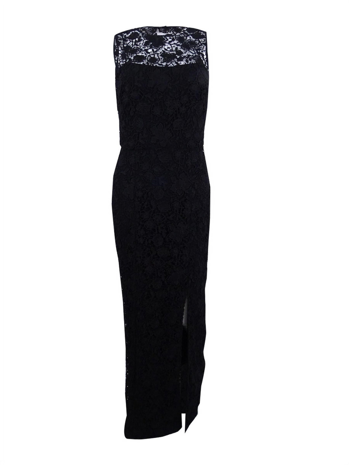 Black Lace Open Back Gown E665272