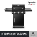 3 Burner Natural Gas Outdoor Grill Black X570039