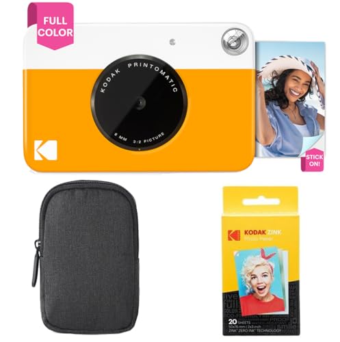 Full-Color Instant Print Camera Starter Bundle with Carrying Case and 20pk Photo Paper Y8176