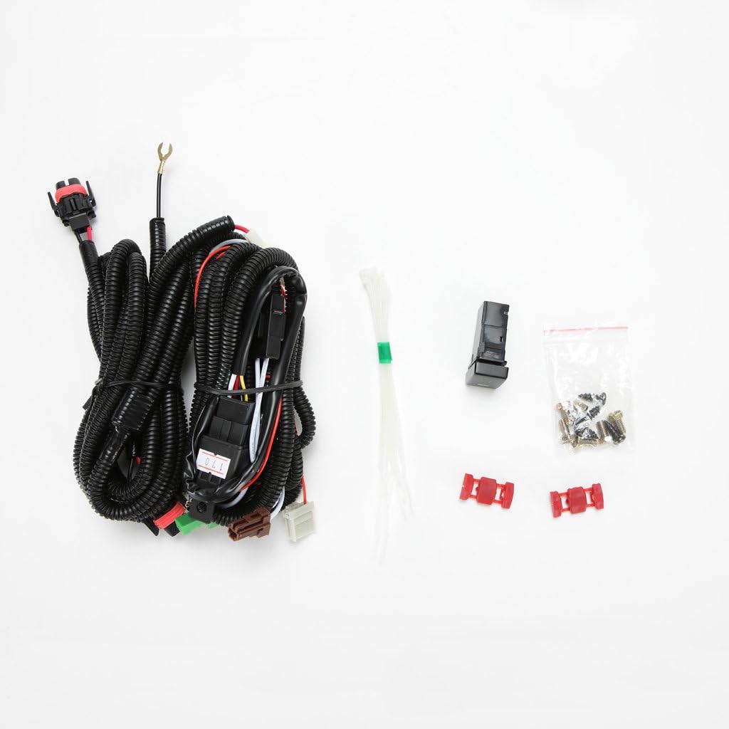 Clear Fog Driving Lights Kit with Bezel Switch Bulbs Pack of 2 X17469