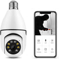 1080P 360° Auto Tracking Panoramic Camera Light Bulb Night Vision Wireless PTZ IP Cam Security E27 Interface Webcam Two Way Voice B7642