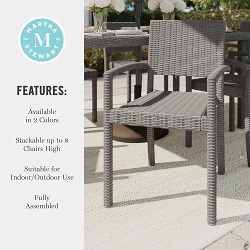 Brown Set of 2 Stackable Patio Armchairs Y15290