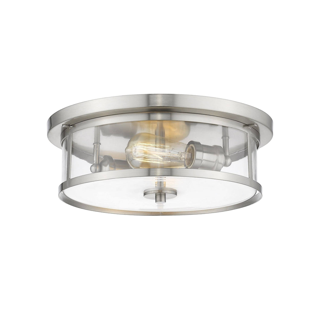 Silver Steel Flush Mount W10477