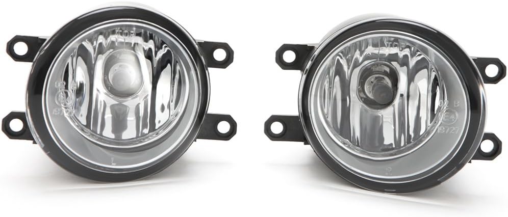 Clear Fog Driving Lights Kit with Bezel Switch Bulbs Pack of 2 X17469