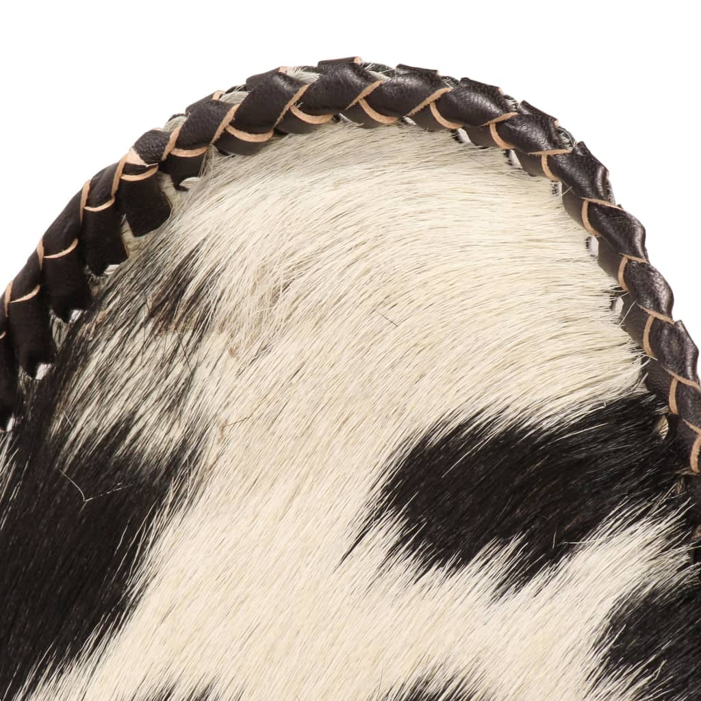 Black and White Genuine Goat Leather Butterfly Chair G55673