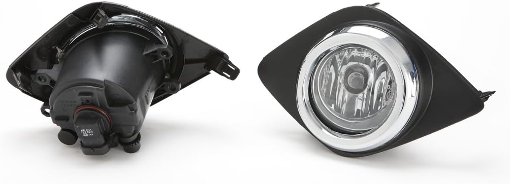 Clear Fog Driving Lights Kit with Bezel Switch Bulbs Pack of 2 X17469