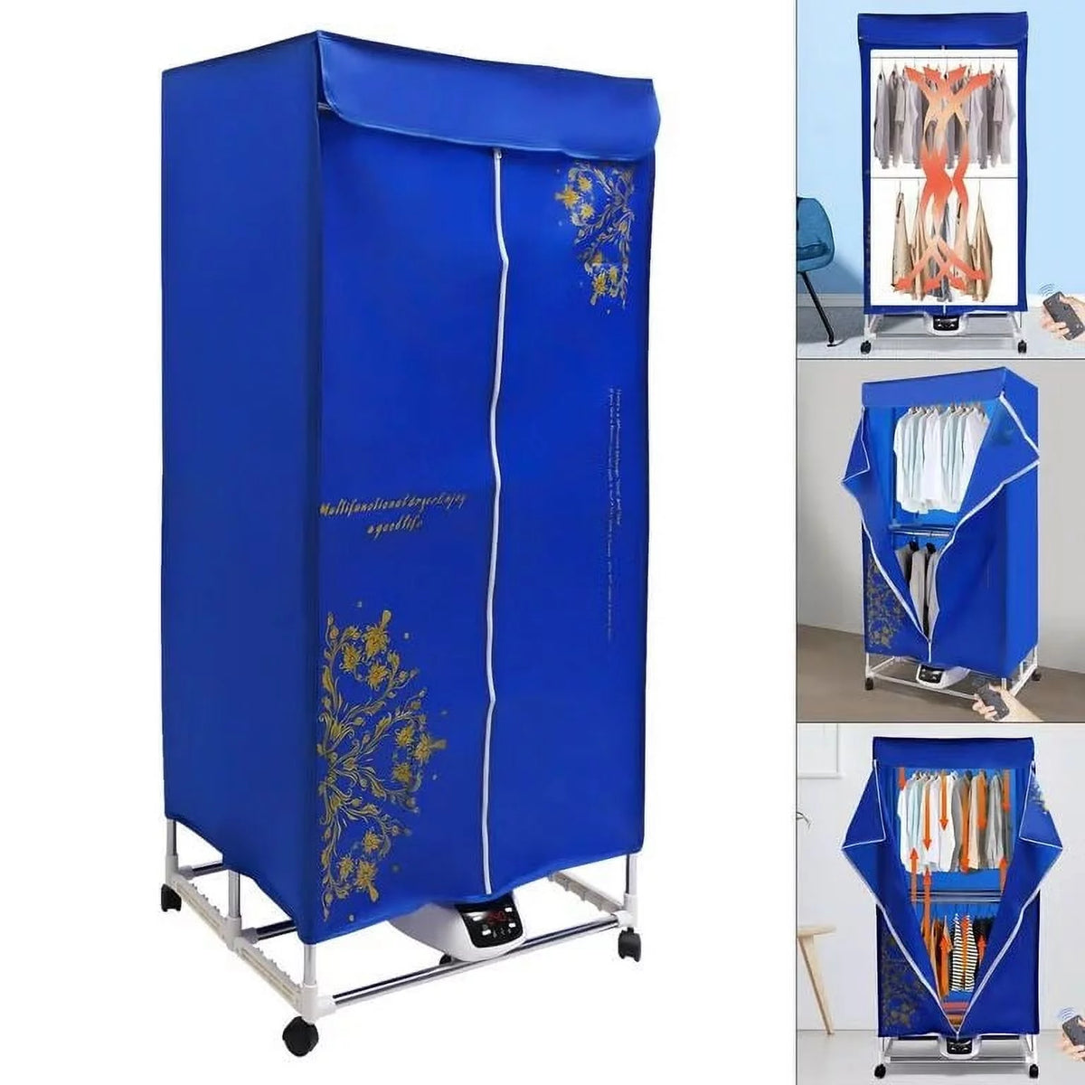 Folding Portable Electric Clothes Dryer 2 Layer 1500W H162449