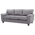 Gray Faux Leather Sofa J35765