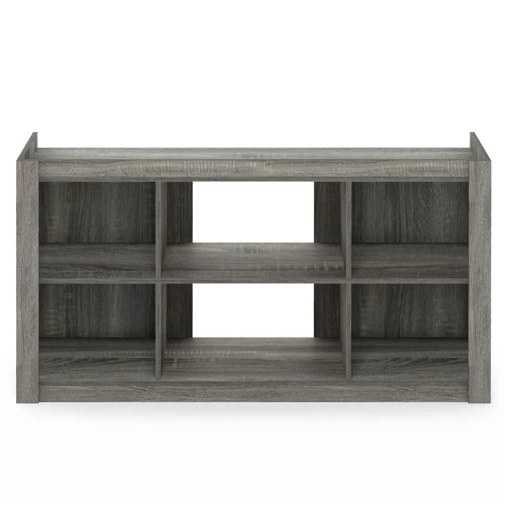 French Oak Grey TV Stand Bookshelves U756