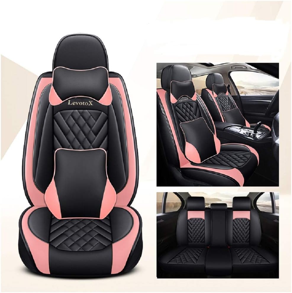 5 Seats Full Set Car Seat Covers (L-Red) W4034
