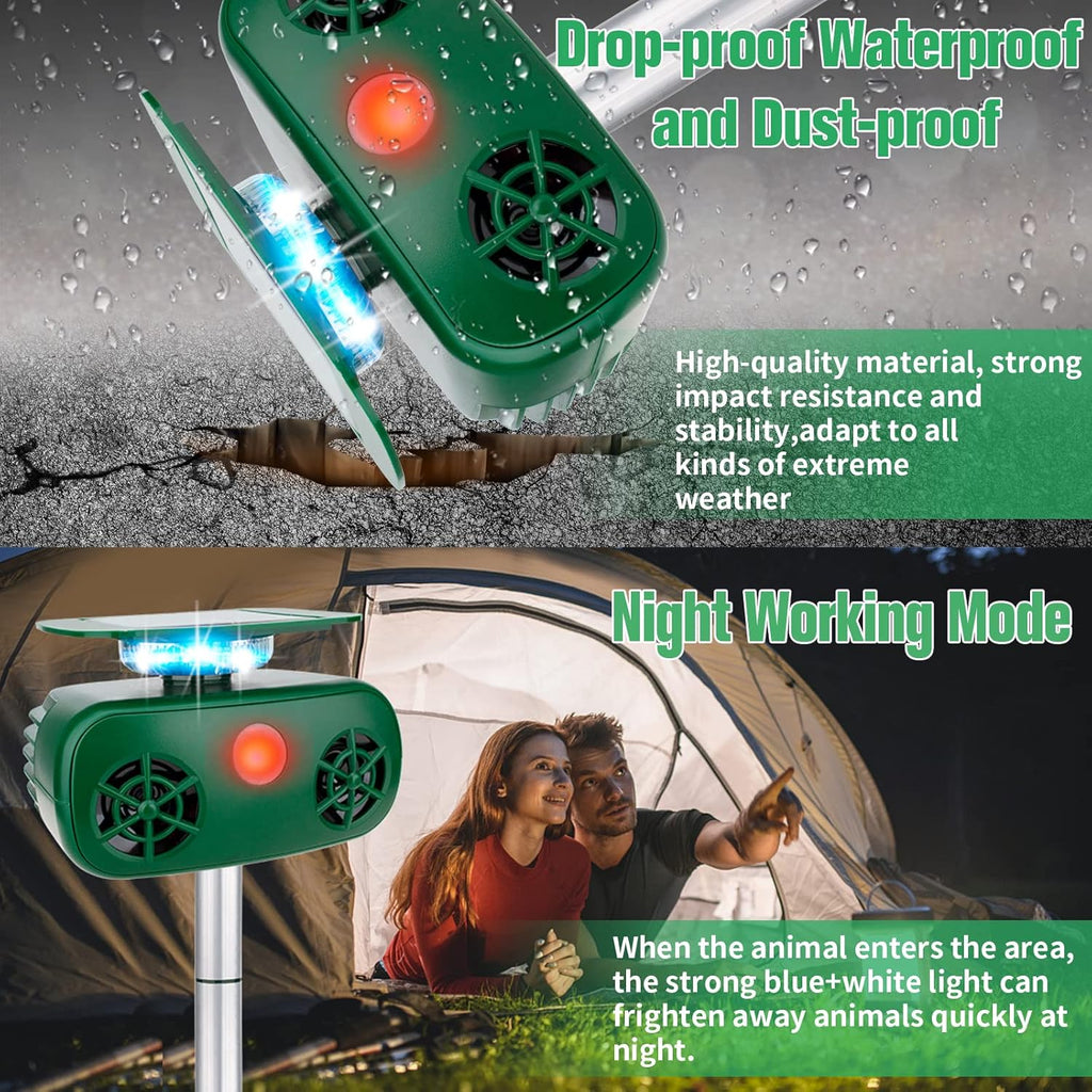 Ultrasonic Solar Powered Animal Repellent with Motion Sensor C2885