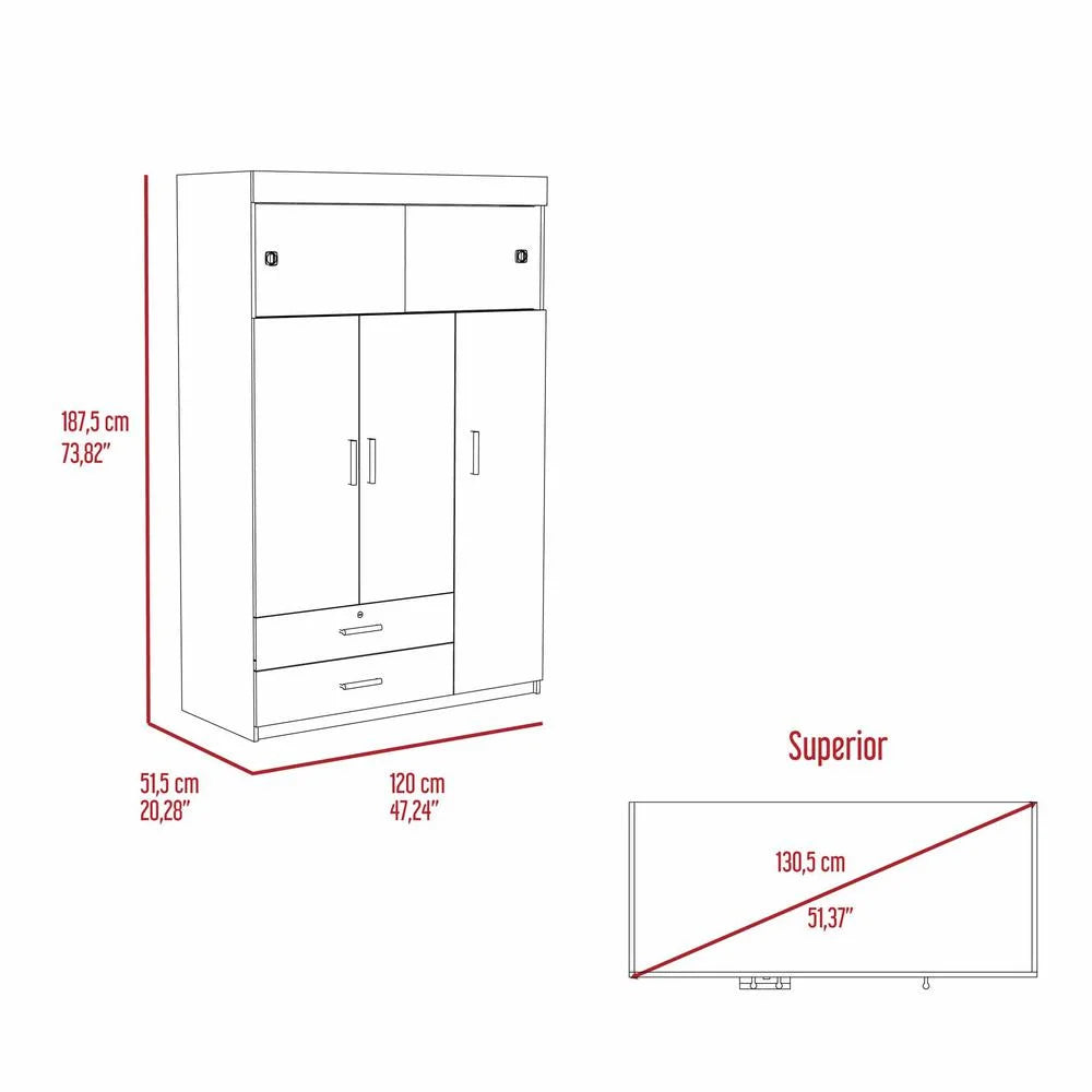 Modern White Wood Bedroom Armoire K447253