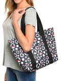 Black Zippered Tote Bag Z418