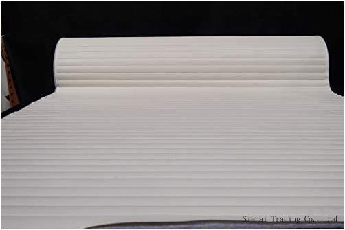 Pleated Marine Vinyl Upholstery Fabric Bone White 54" 15 Yards W717940