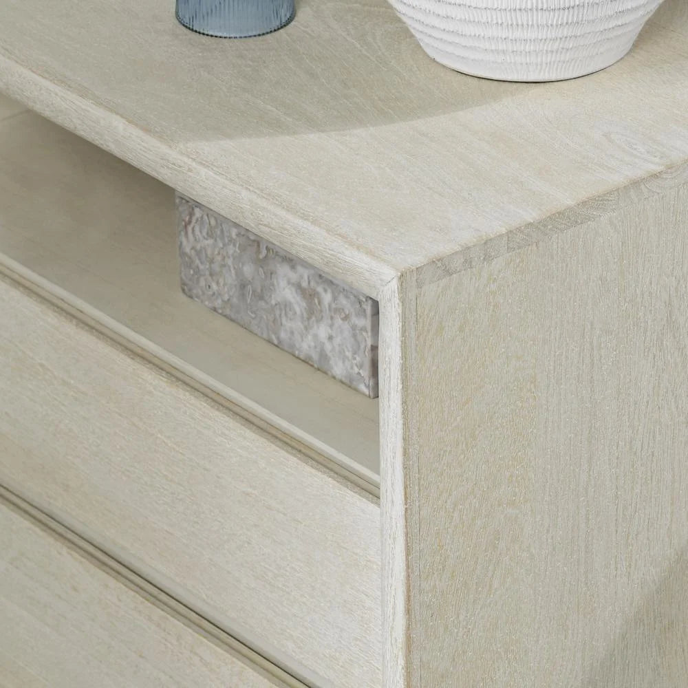 Two-Drawer Mango Wood Nightstand K7982