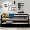 Twin Size Espresso Daybed with Trundle N75366