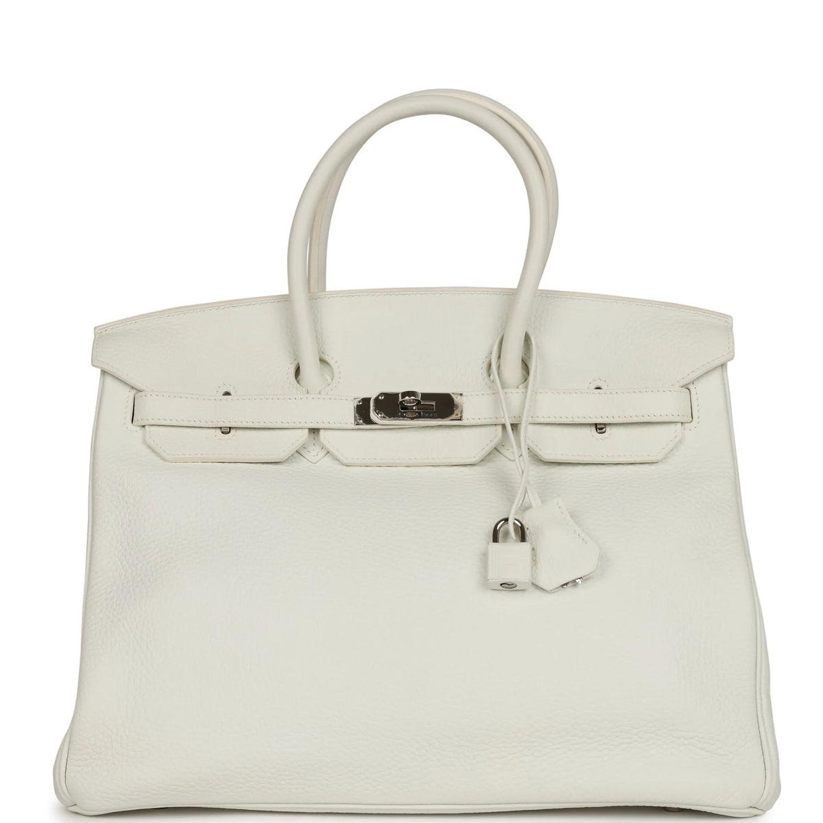 White Togo Leather Handbag T9175